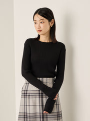 調温クルーネックニット≪手洗い可能≫