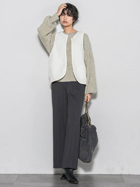 【WEB限定】4WAYキルティング×ボアブルゾン≪手洗い可能≫