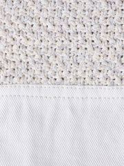 デニムドッキングVネックニットプルオーバー≪洗濯機で洗える≫