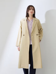スウェードライクピーチガウントレンチコート