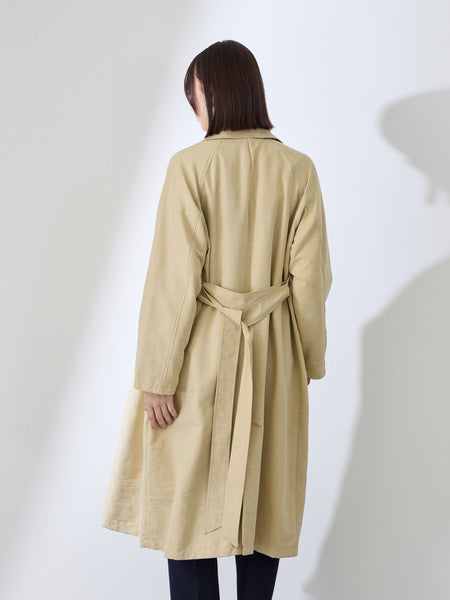 スウェードライクピーチガウントレンチコート