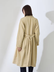 スウェードライクピーチガウントレンチコート