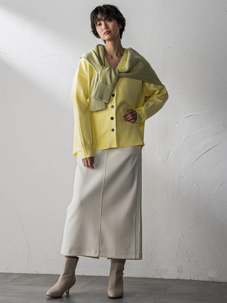 スポンディッシュVネックニットカーディガン≪洗濯機で洗える≫