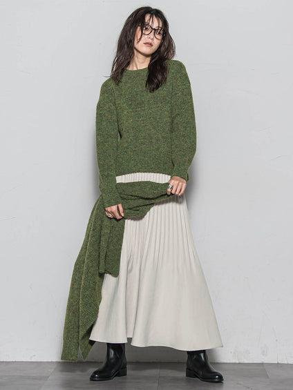 フラッフィークルーネックニット≪手洗い可能≫