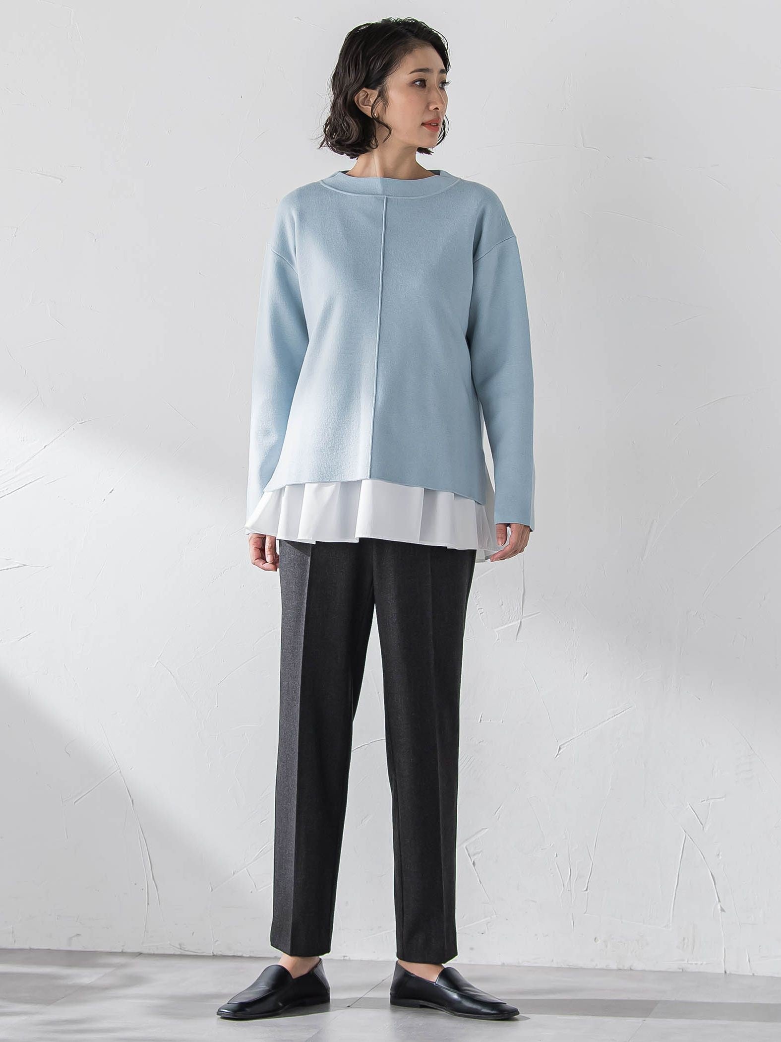 両面起毛2WAYストレッチテーパードパンツ