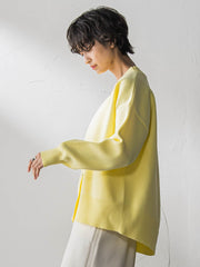 スポンディッシュVネックニットカーディガン≪洗濯機で洗える≫