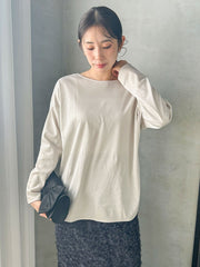 【WEB限定】汗じみ防止スムースロングTシャツ ≪洗える／接触冷感≫