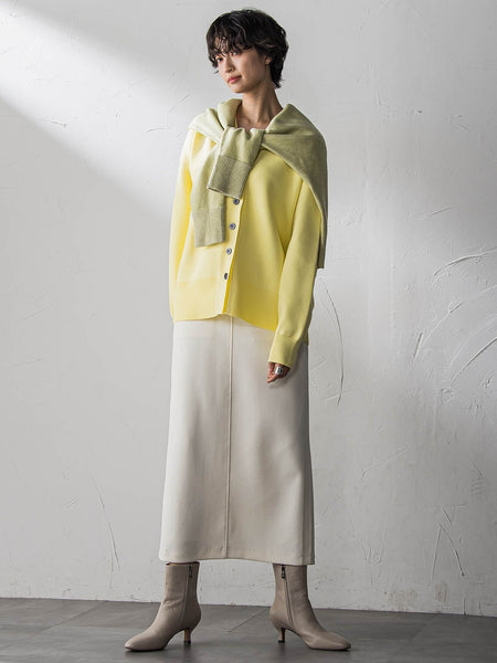 スポンディッシュVネックニットカーディガン≪洗濯機で洗える≫