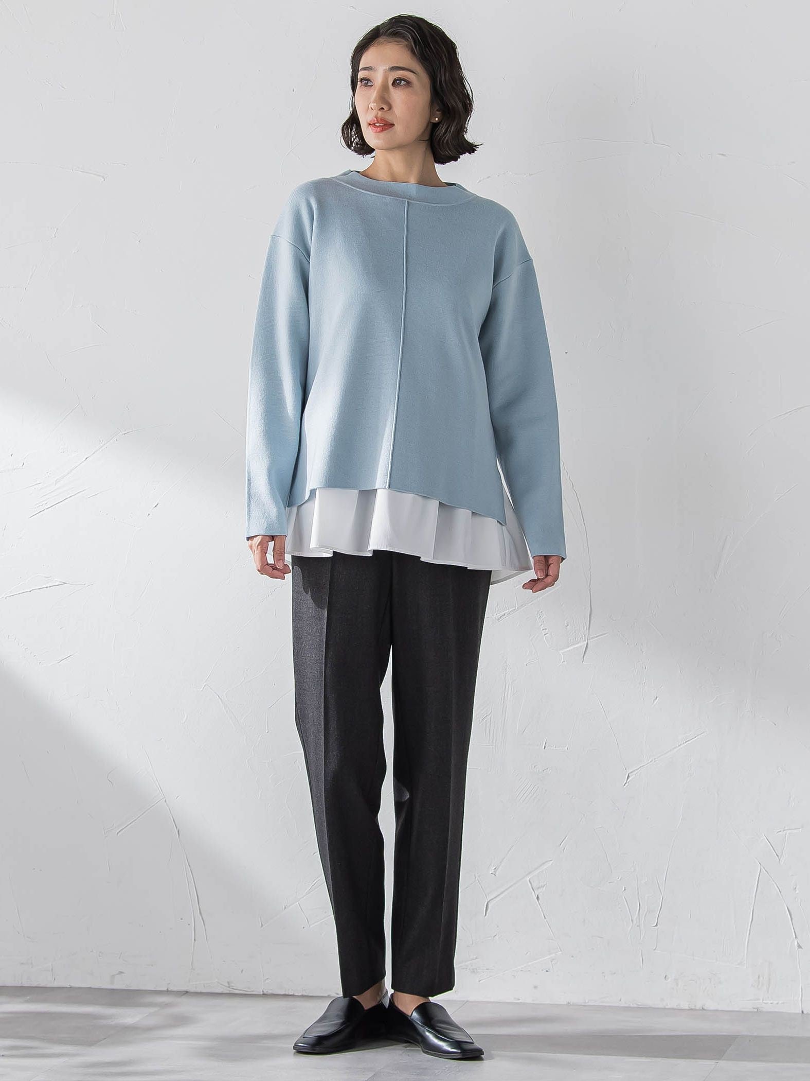 両面起毛2WAYストレッチテーパードパンツ