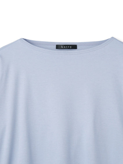 《予約》【連休。涼。軽やかに。】ボートネックT《汗じみ軽減 / 接触冷感》