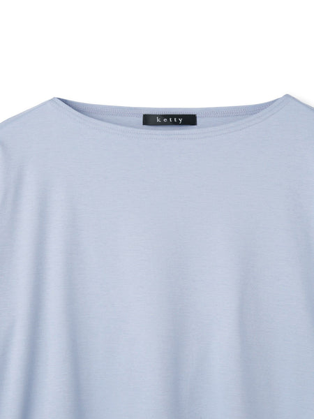 《予約》【連休。涼。軽やかに。】ボートネックT《汗じみ軽減 / 接触冷感》