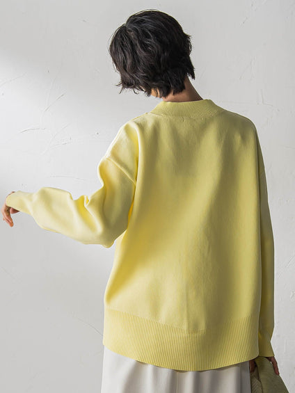 スポンディッシュVネックニットカーディガン≪洗濯機で洗える≫