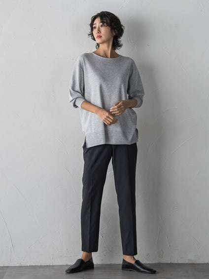 【WEB限定/+5cm丈長め】シェルタリングテーパードパンツ