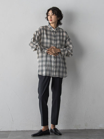 【WEB限定/+5cm丈長め】シェルタリングテーパードパンツ