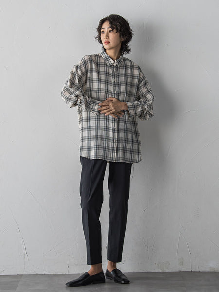 【WEB限定/+5cm丈長め】シェルタリングテーパードパンツ