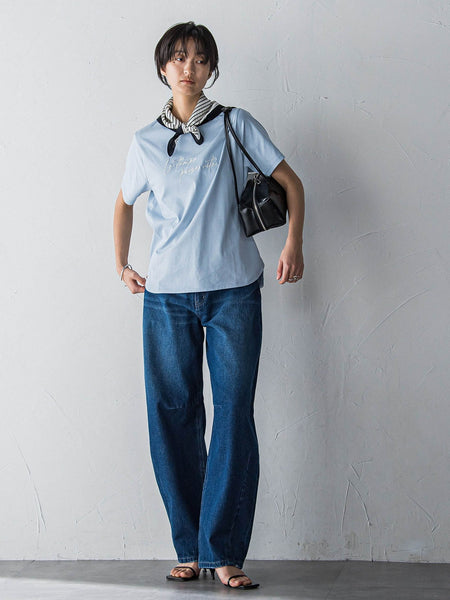 ハンドメッセージ刺繍ロゴTシャツ≪洗濯機で洗える≫