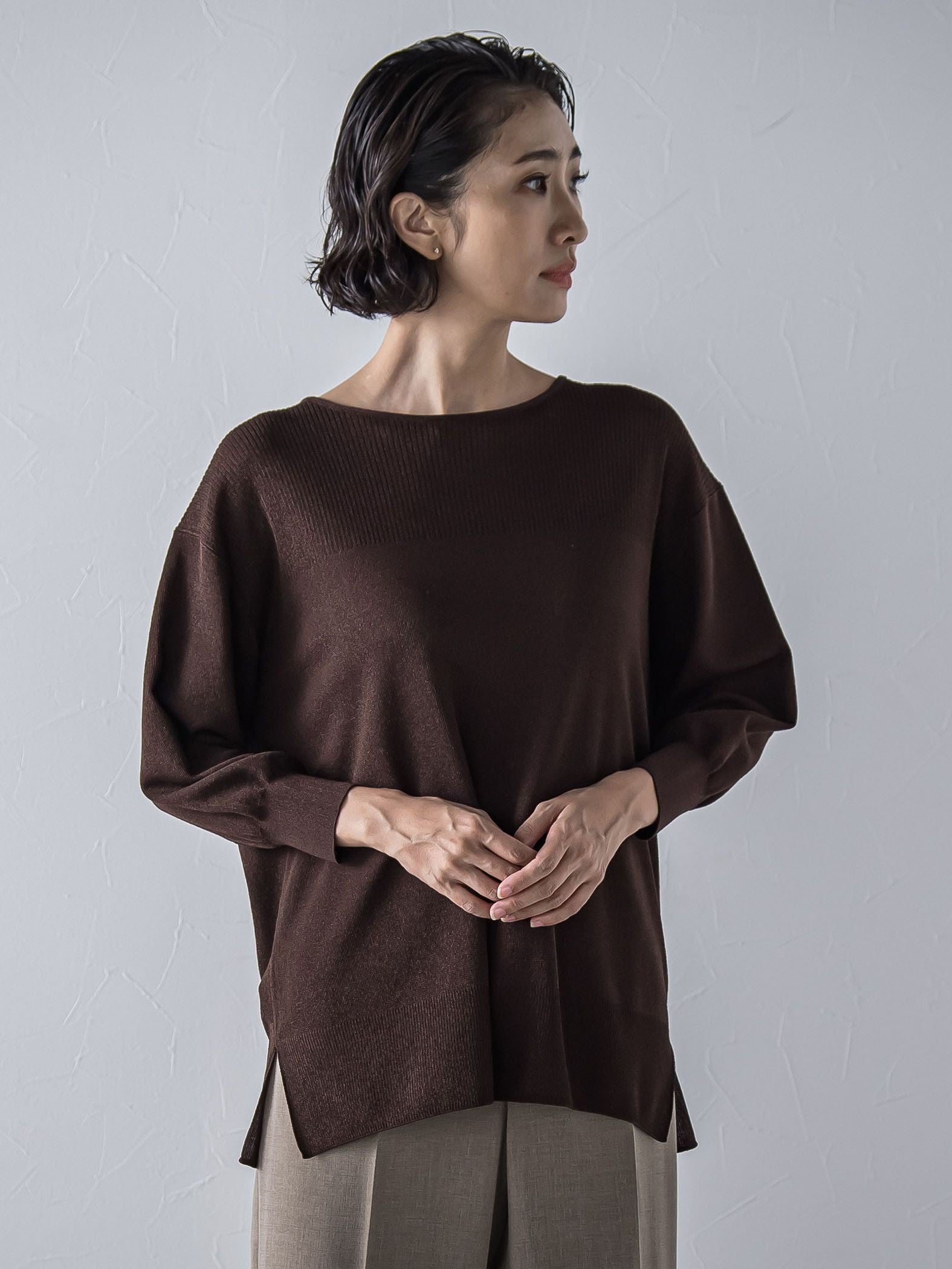 【極】SARIニットプルオーバー≪手洗い可能≫