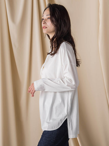 【WEB限定】汗じみ防止スムースロングTシャツ ≪洗える／接触冷感≫