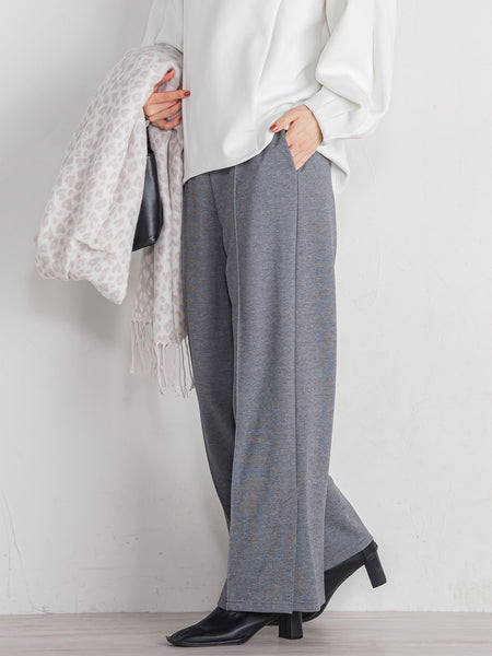 ポンチサイドスリットワイドパンツ≪セットアップ対応/手洗い可能≫