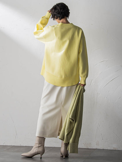 スポンディッシュVネックニットカーディガン≪洗濯機で洗える≫