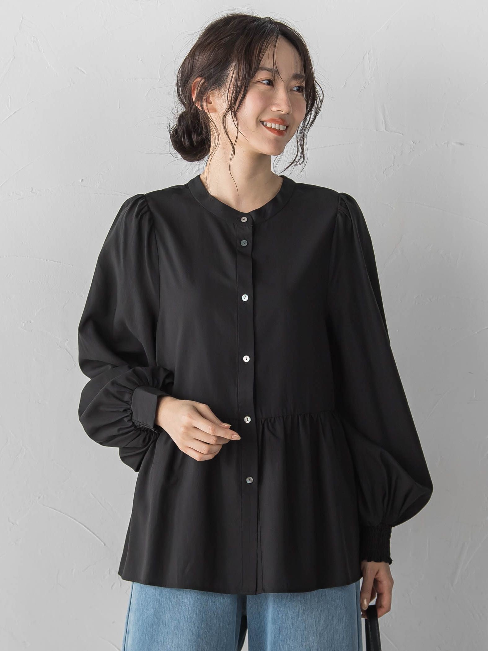 2WAYシアーペプラムシャツ
