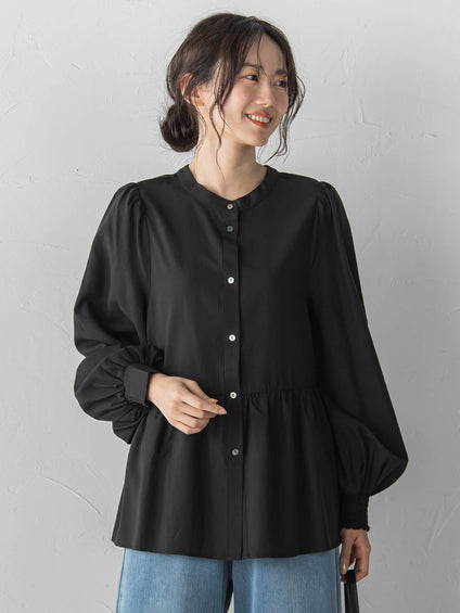2WAYシアーペプラムシャツ