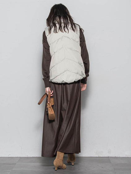 【WEB限定】スタンドカラーダウンベスト