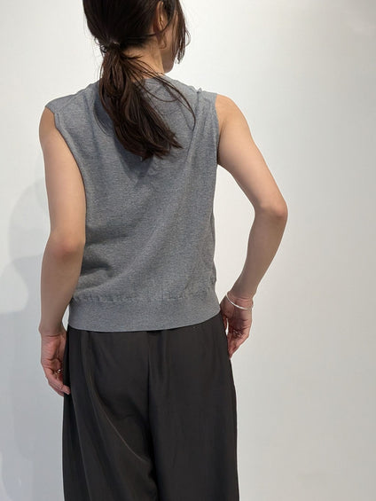 【2piece】sheer layerd vest