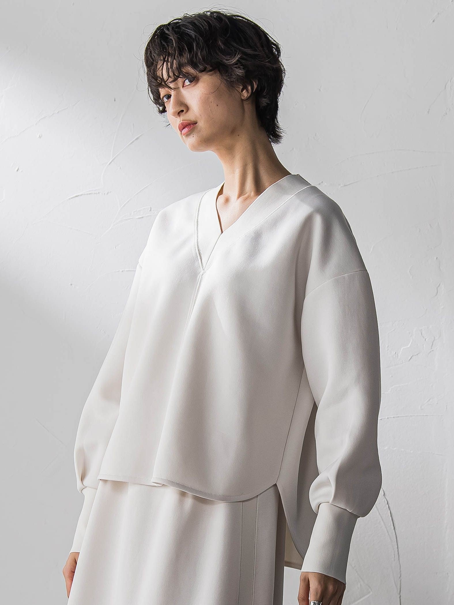 軽量ボンディングスカートセットアップ≪洗濯機で洗える≫