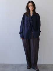Bicolor curve pants【日本製】≪手洗い可能≫