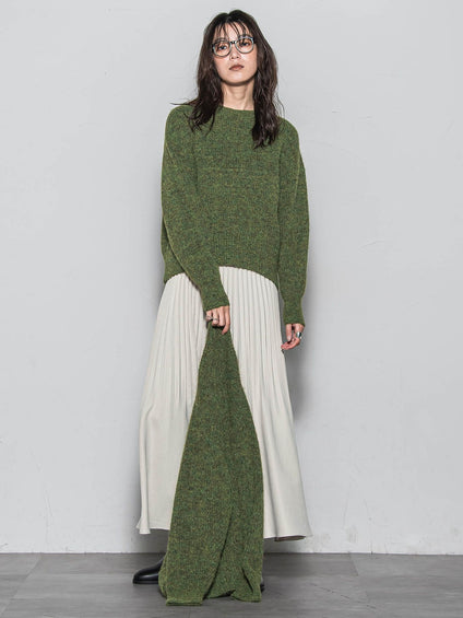 フラッフィークルーネックニット≪手洗い可能≫