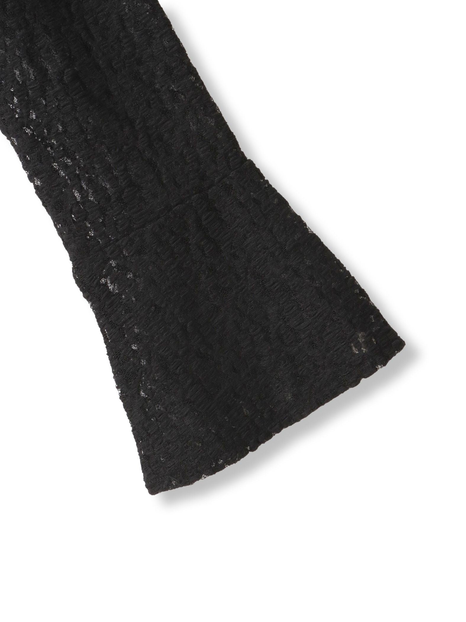 ストレッチレースラッフルカラートップス