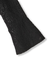 ストレッチレースラッフルカラートップス