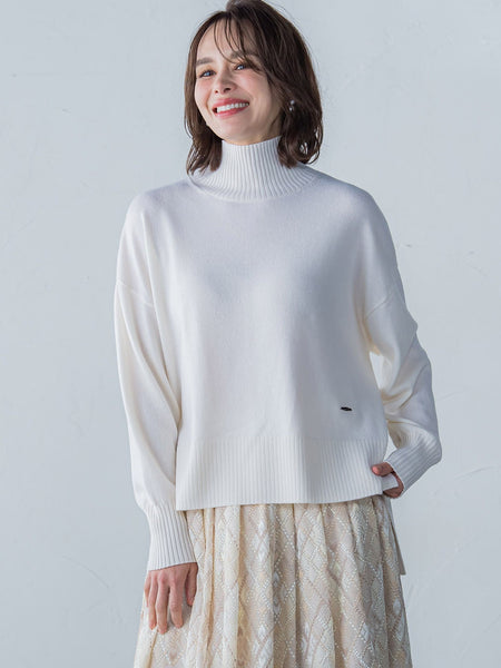 WEB限定カラーあり】ウールカシミヤハイネックプルオーバー≪手洗い 
