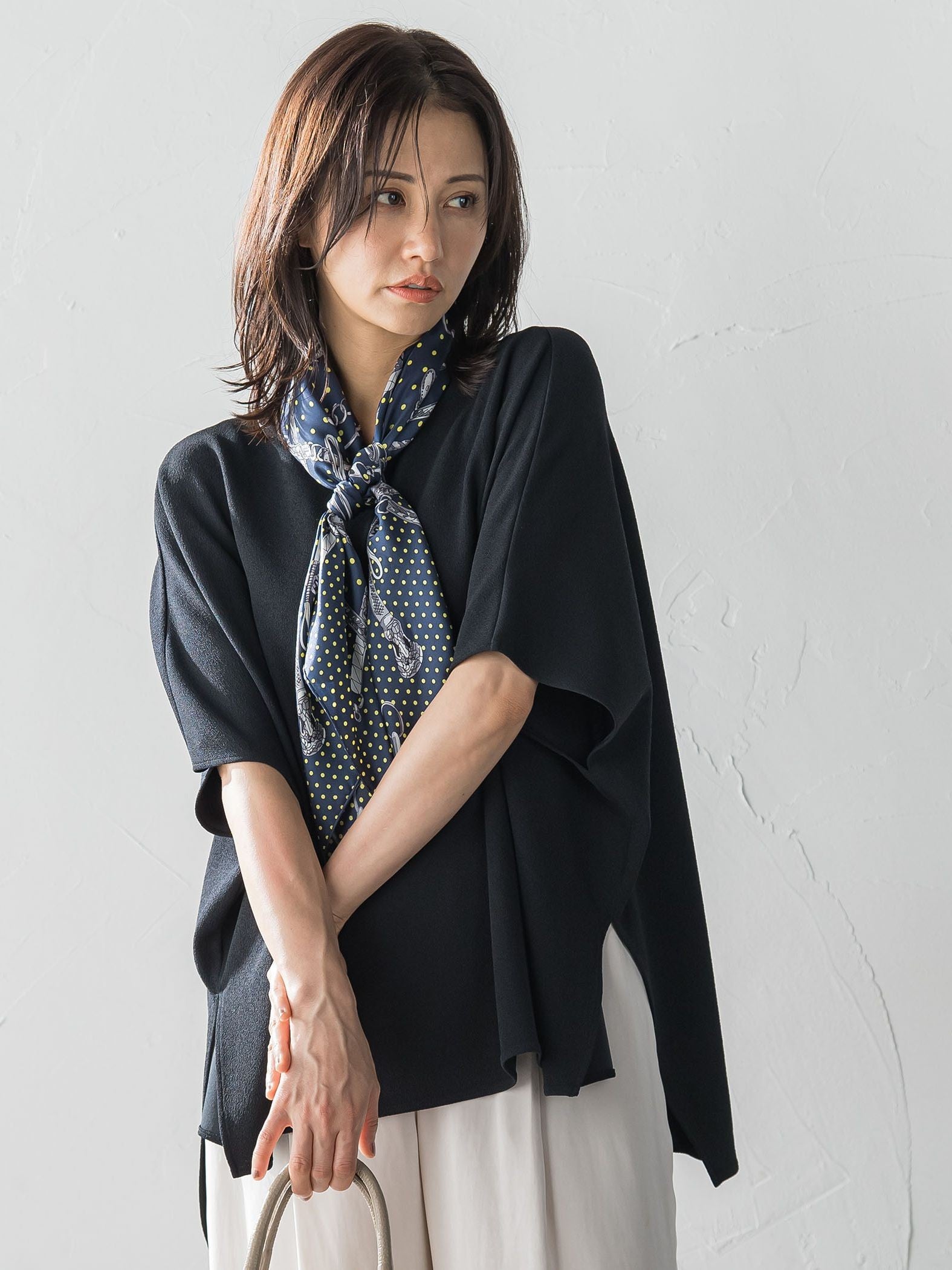 つぶつぶジョーゼットカットソー≪洗濯機で洗える≫