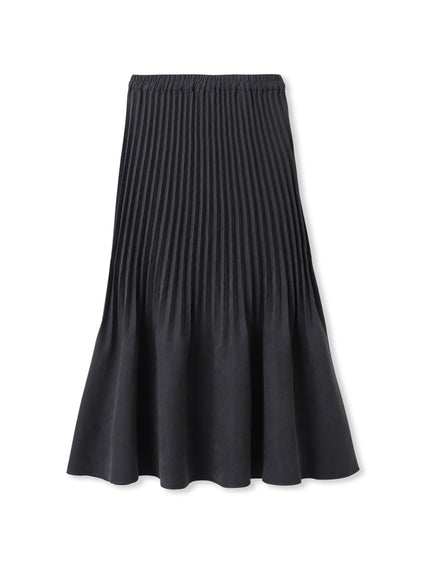 スウェードライク消しプリーツスカート≪手洗い可能≫