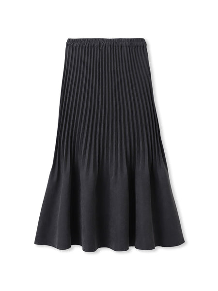 スウェードライク消しプリーツスカート≪手洗い可能≫