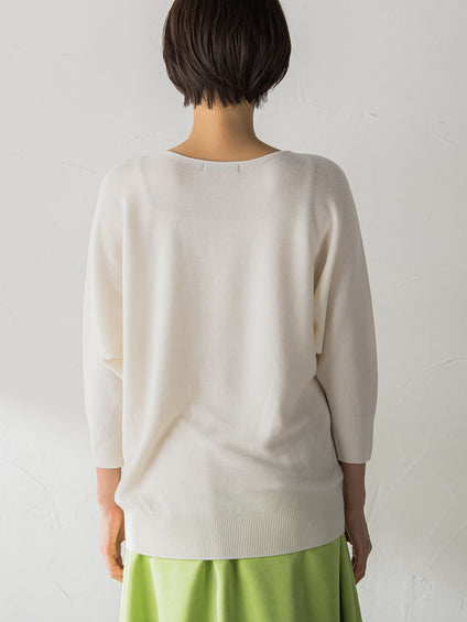 【WEB限定サイズあり】【洗えるニット】ECOCUWOOLドルマンニットプルオーバー≪シワになりにくい≫