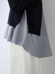 サイドスリットニット×ペプラムヘムインナーSET