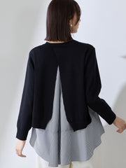 サイドスリットニット×ペプラムヘムインナーSET