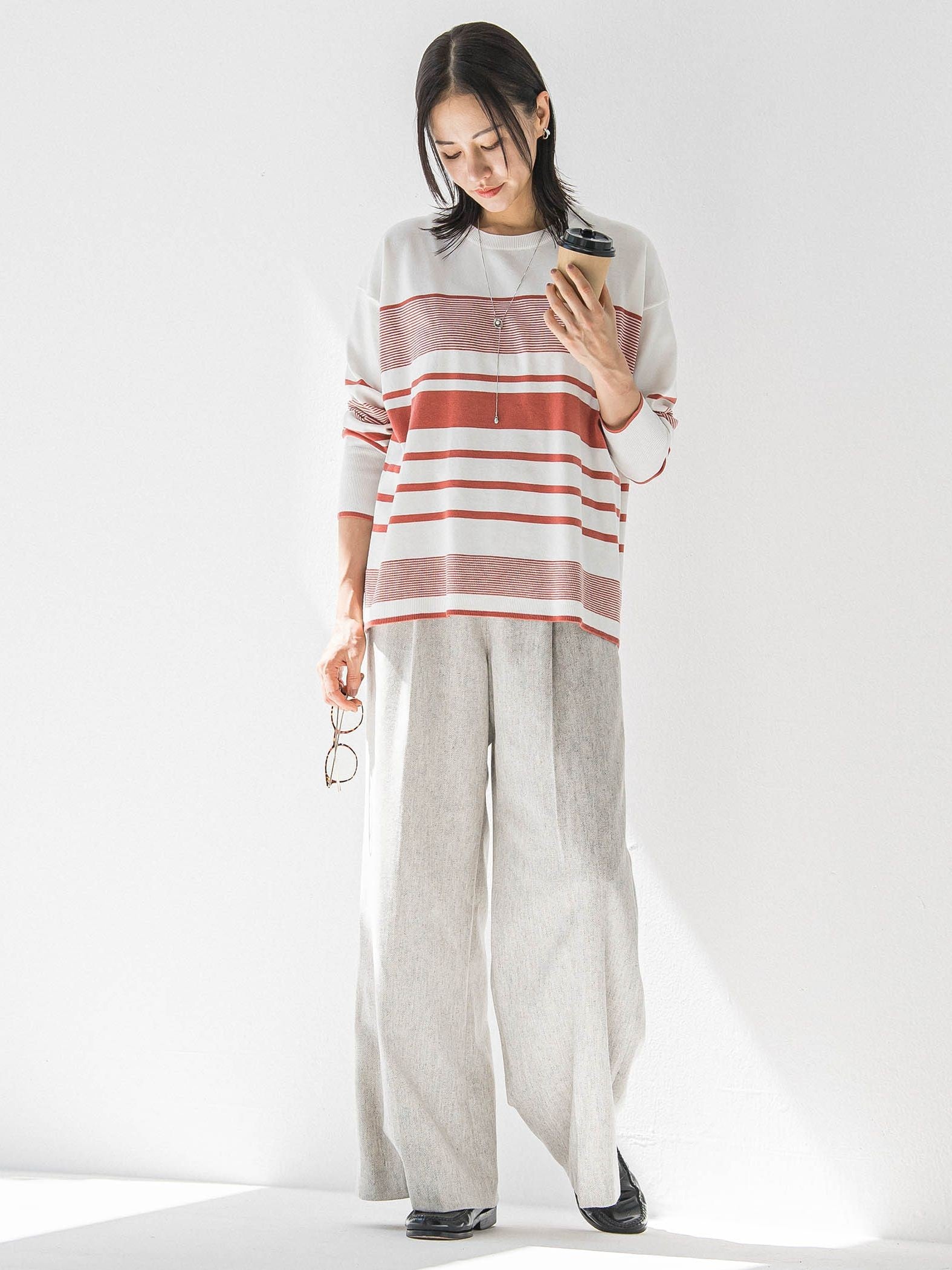 【WEB限定】ランダムボーダーニット≪11号あり/洗える≫