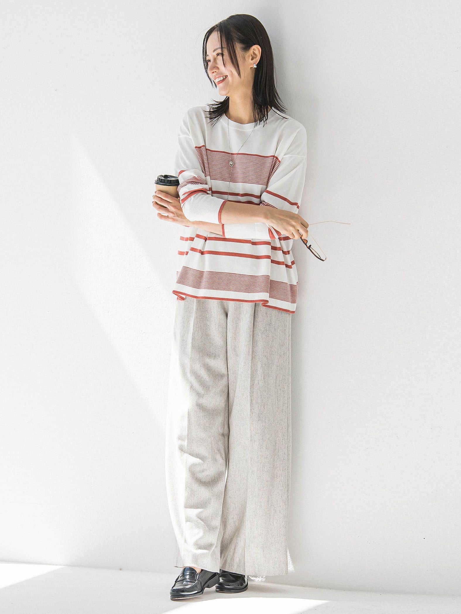 【WEB限定】ランダムボーダーニット≪11号あり/洗える≫