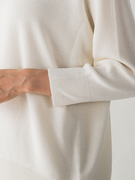 【WEB限定サイズあり】【洗えるニット】ECOCUWOOLドルマンニットプルオーバー≪シワになりにくい≫