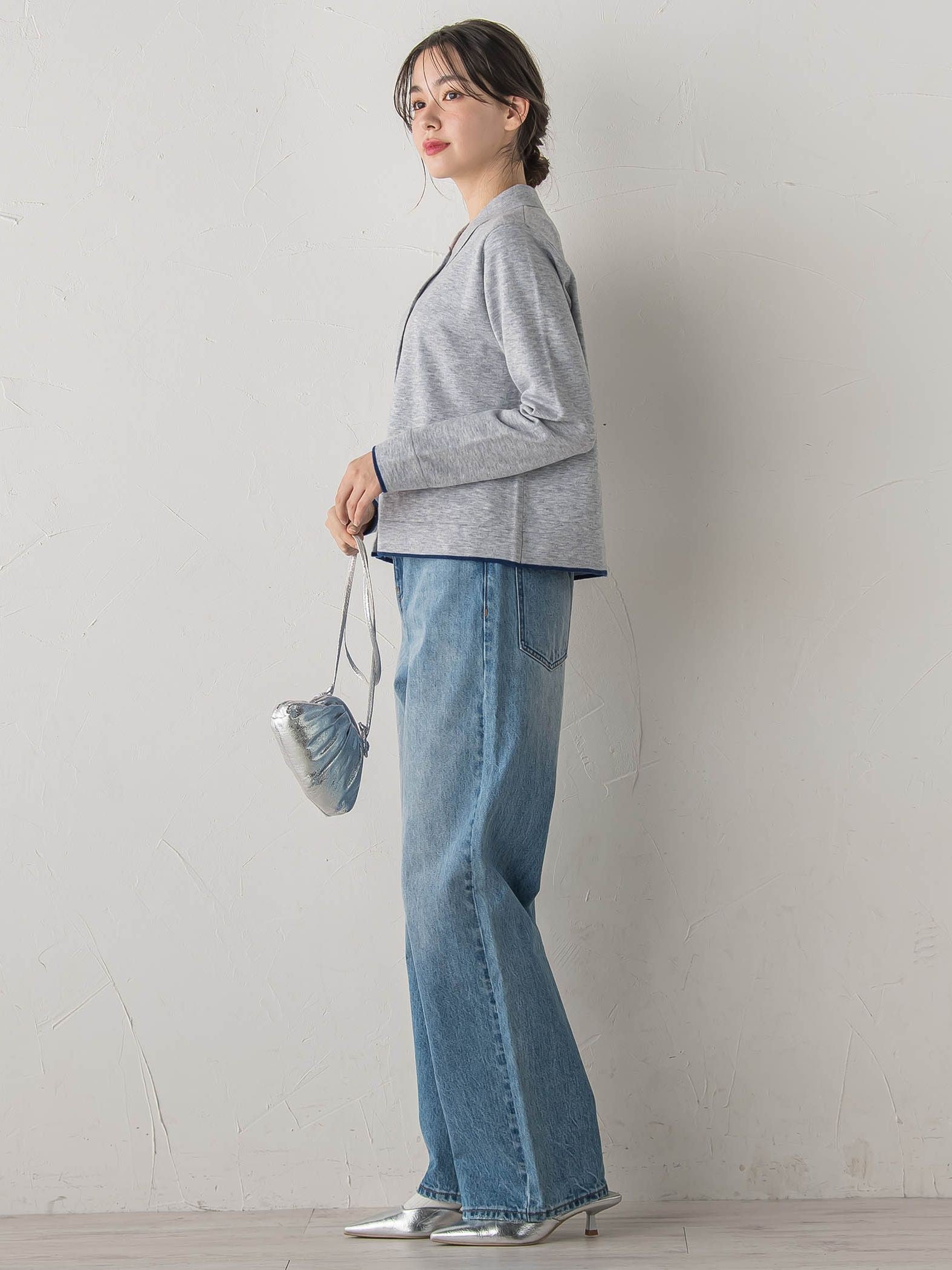 スーパーストレッチステンカーディガン≪洗濯機で洗える≫