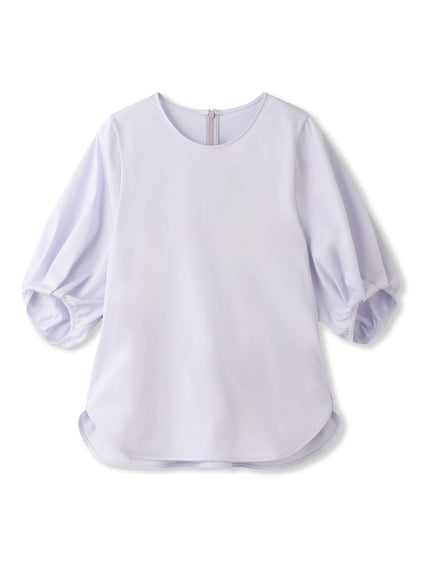【WEB限定】きれいめハーフスリーブカットソー ≪接触冷感／洗濯機OK≫