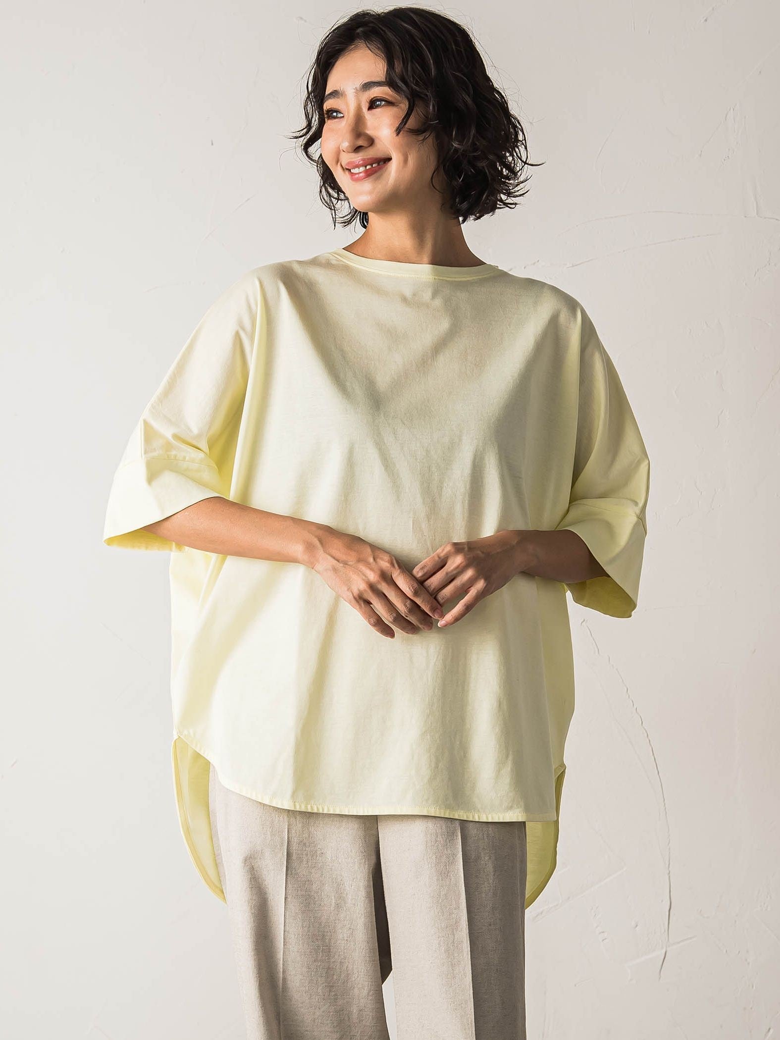 【biyori】ビッグシルエットTシャツ≪手洗い可能≫