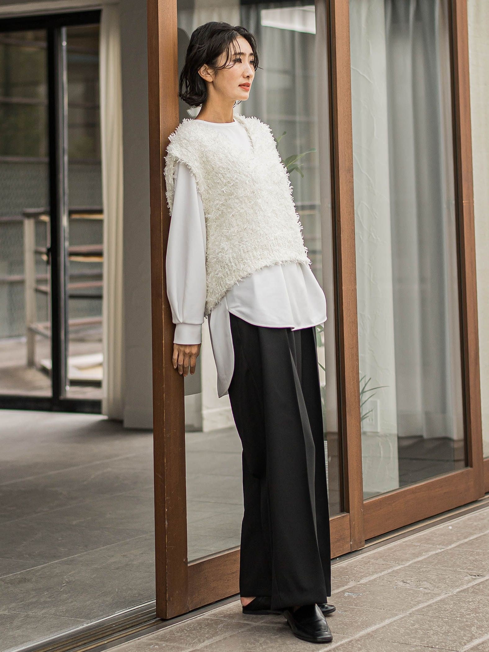 【WEB限定】タックワイドパンツ≪洗濯機で洗える≫