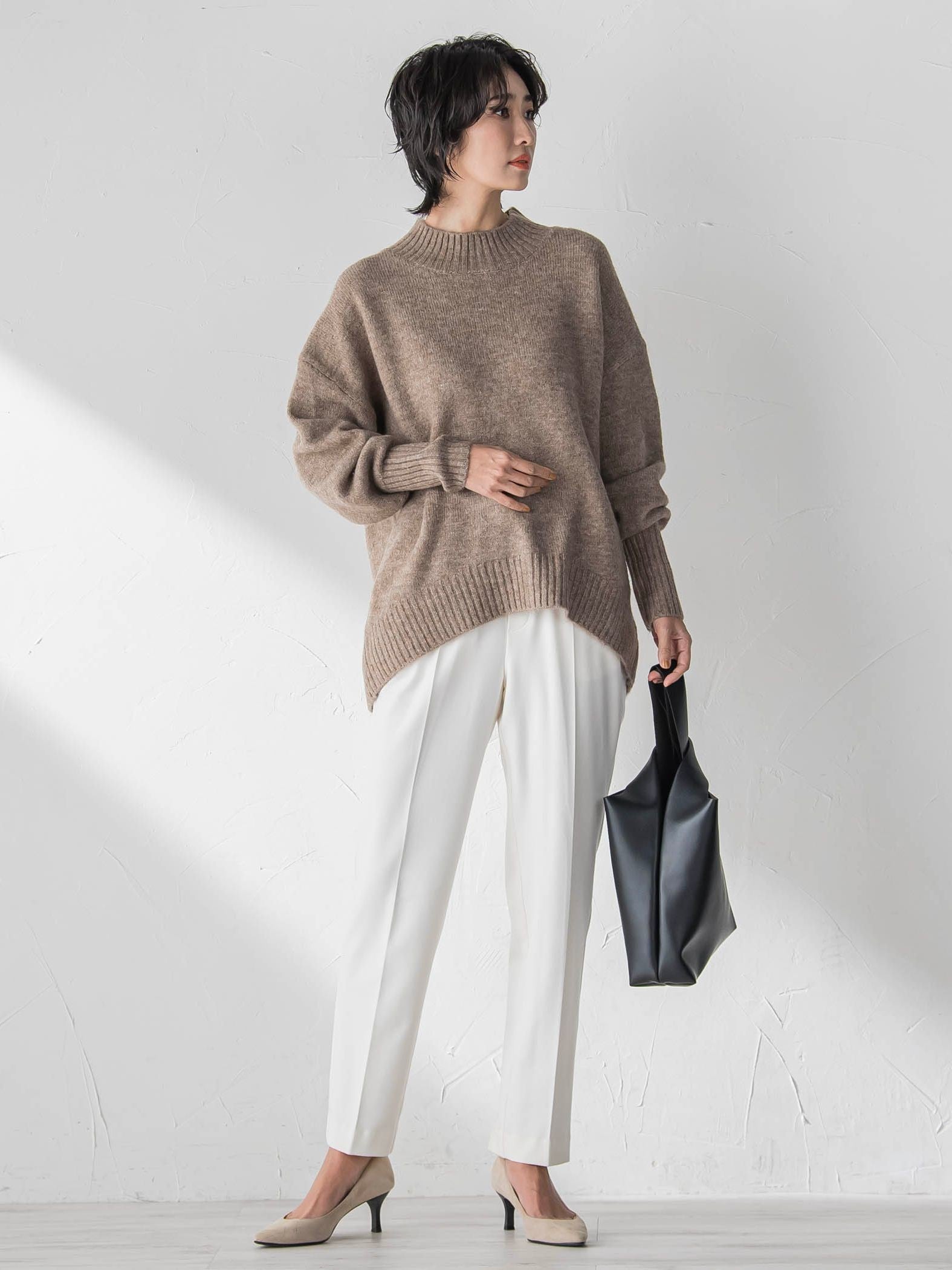 両面起毛2WAYストレッチテーパードパンツ