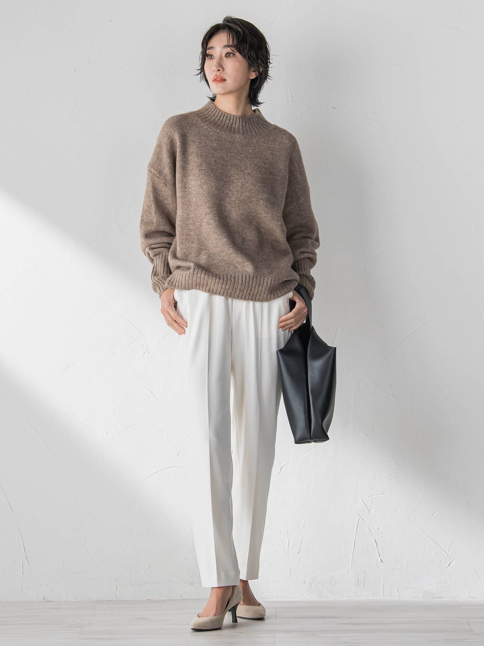 両面起毛2WAYストレッチテーパードパンツ