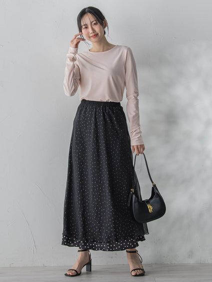 シアーベロアカットソー≪手洗い可能≫